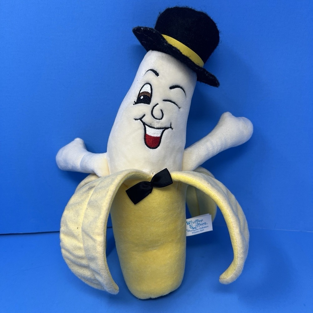 Whiffer Sniffers Slippery Sam Banana Plush 11 Inch‎ Bearington Collection Toy